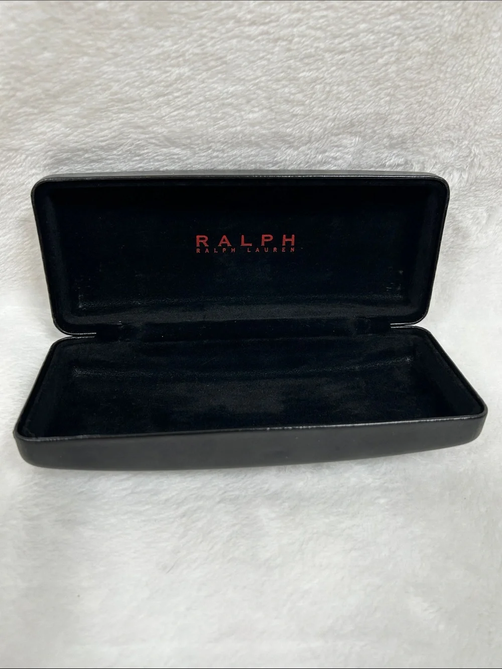 Ralph Lauren Black Hard Case Clamshell for Eyeglasses or Sunglasses 6.5x2.5x1.5